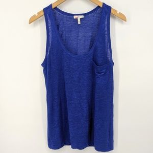 Joie True Blue Linen Tank Top